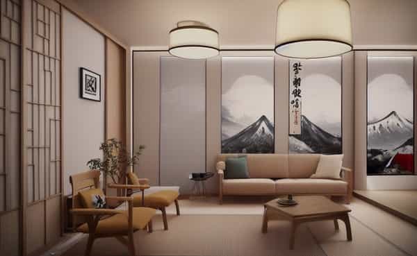 Décoration intérieure style Japandi